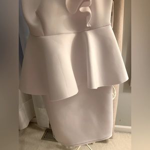 Fashion to Figure size OX white one shoulder mini dress